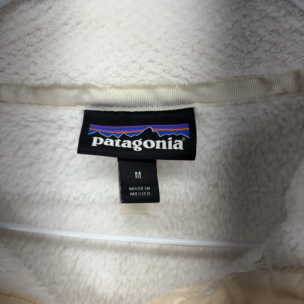Patagonia Re-Tool Snap-T Fleece Pullover Womens M Cream Ivory